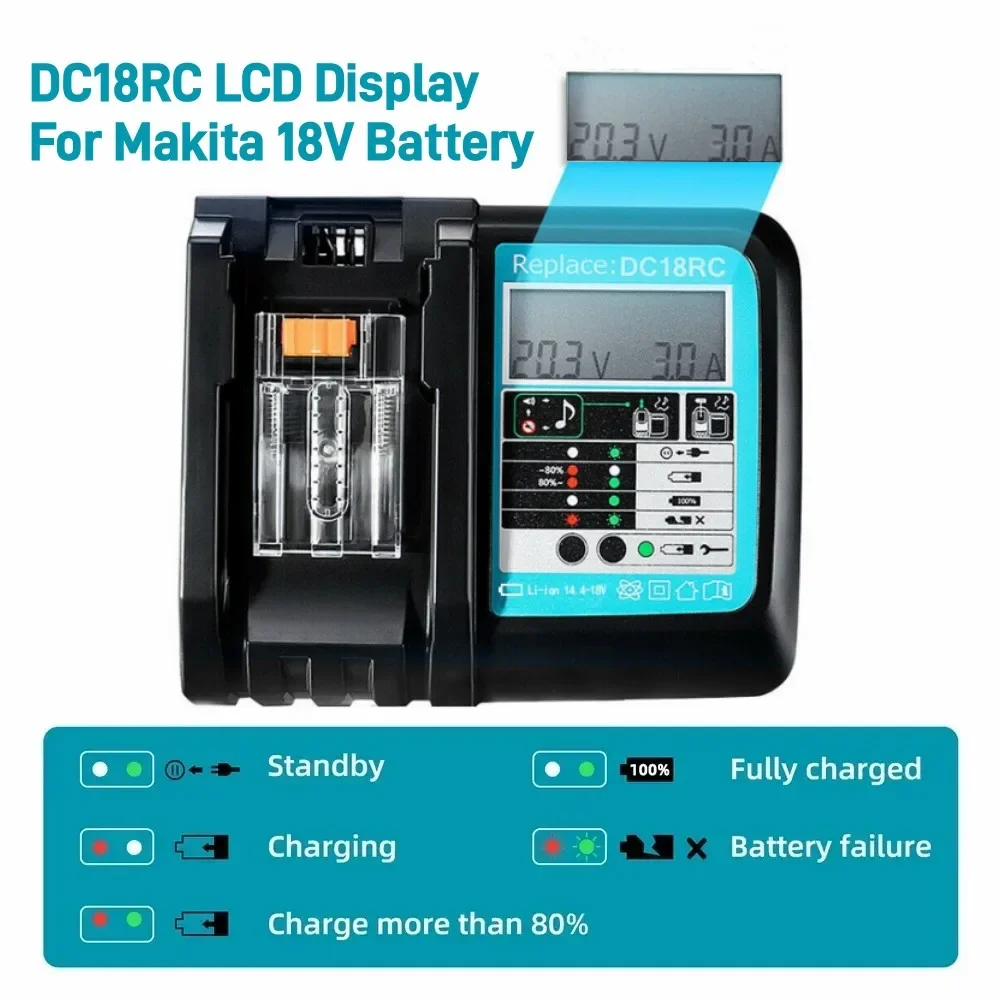 Makita Drill Hp1640 - DC18RC Li-ion Pil 3A Şarj Cihazı